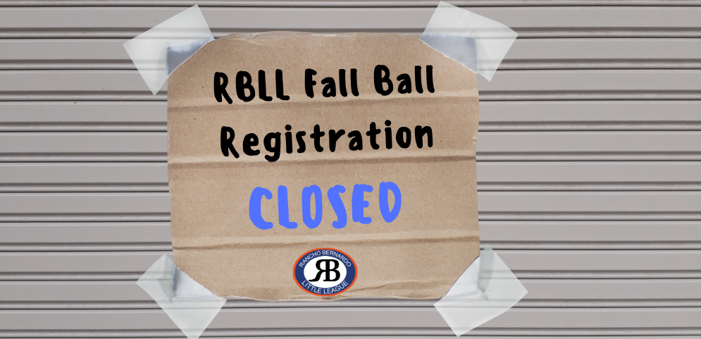 Fall Ball Registration Closed